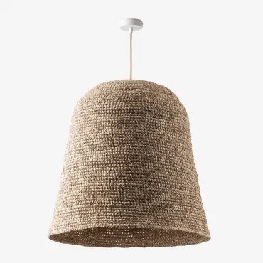 Lampa Sufitowa Wisząca Na Zewnątrz Kayradens Naturalny - Biała & Ø60 Cm - ↑70 Cm Kayradens - Sklum