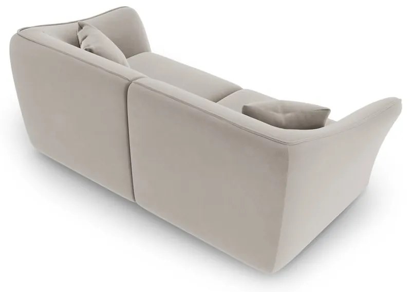 Beżowa aksamitna sofa 206 cm Tokyo – Cosmopolitan Design