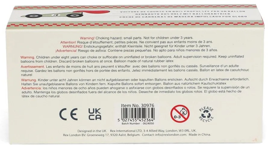 Zabawka interaktywna Balloon-powered Racer – Rex London