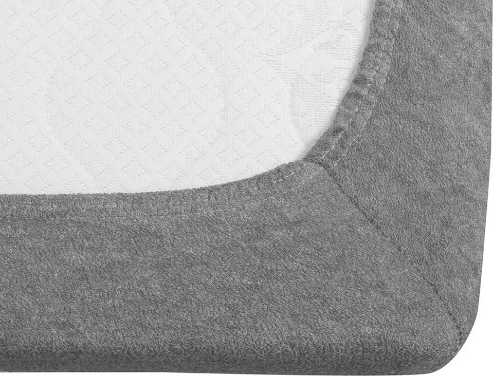 PrzytulneMieszkanie.pl Frotowe prześcieradło EXCLUSIVE szare 90 x 200 cm