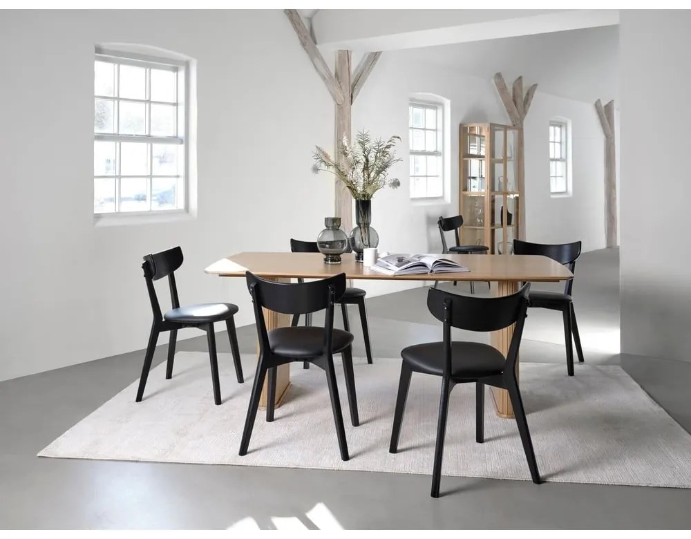Czarne krzesła zestaw 2 szt. Pero – Unique Furniture