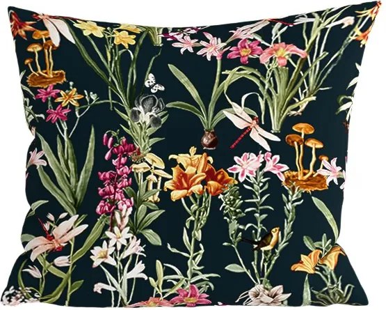 Poszewka na poduszkę z mikrofibry MYSTIC GARDEN 45x45 cm, ciemnozielona