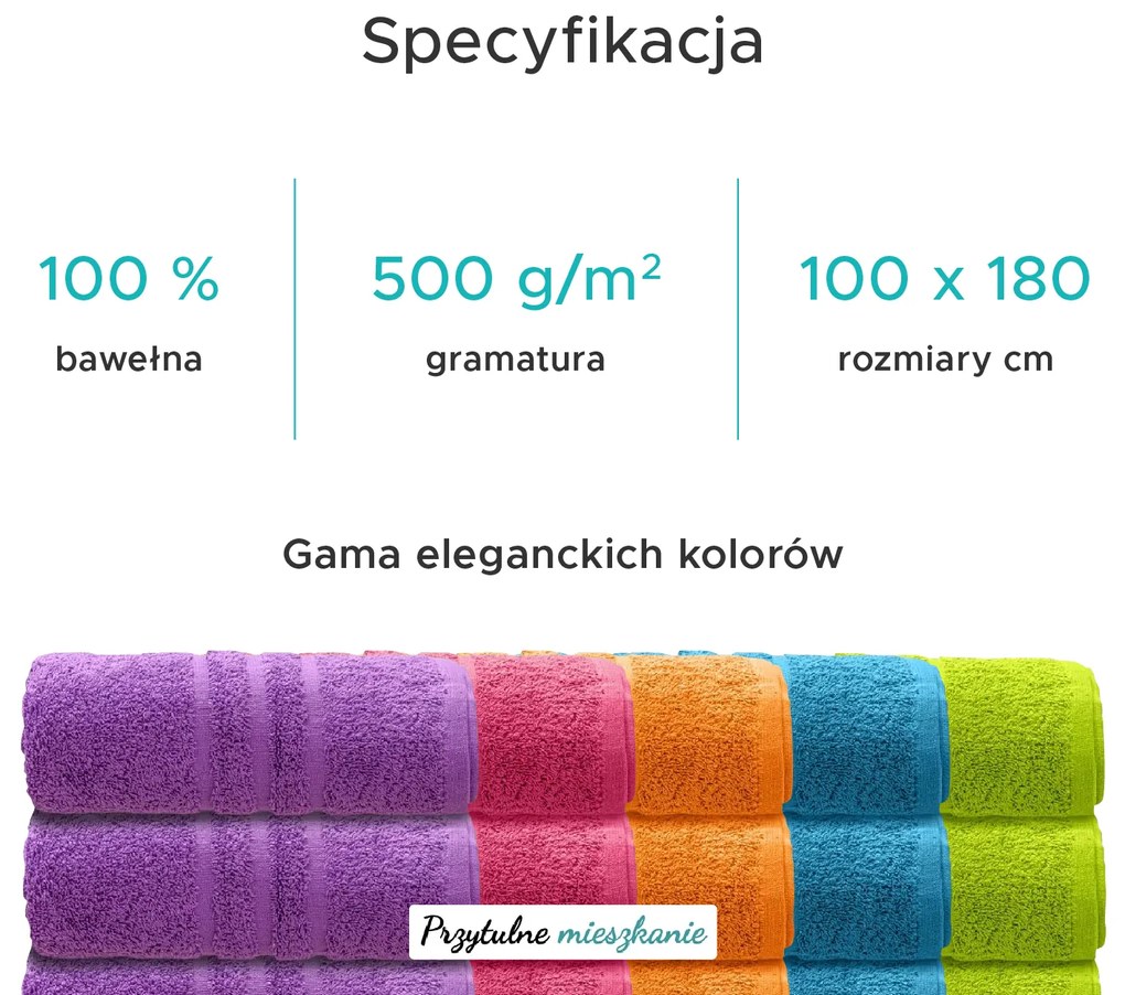 Ręcznik kąpielowy Comfort Maxi 100x180 cm purpurowy, 100% bawełna