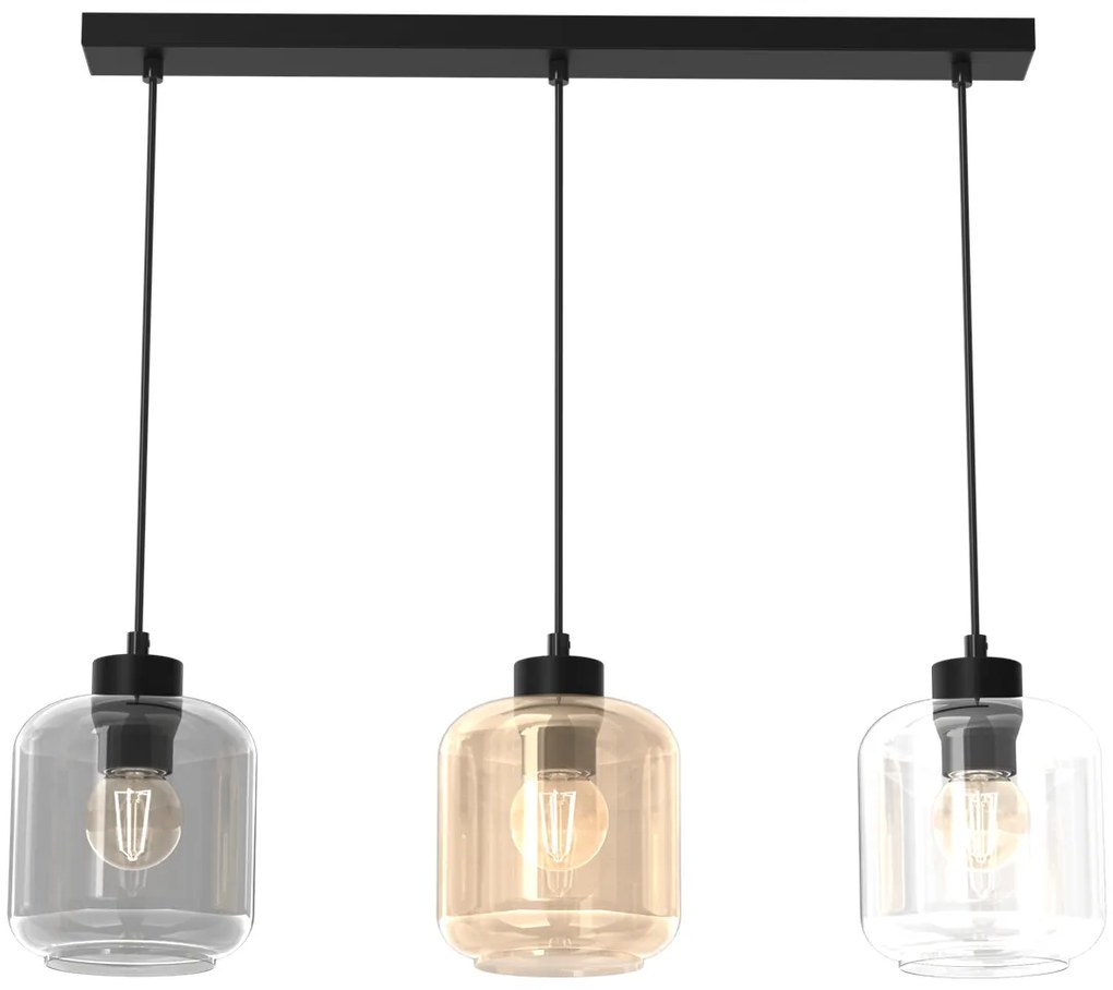 Lampa wisząca SOMBRA MIX 3xE27, potrójna, 3 klosze, na listwie