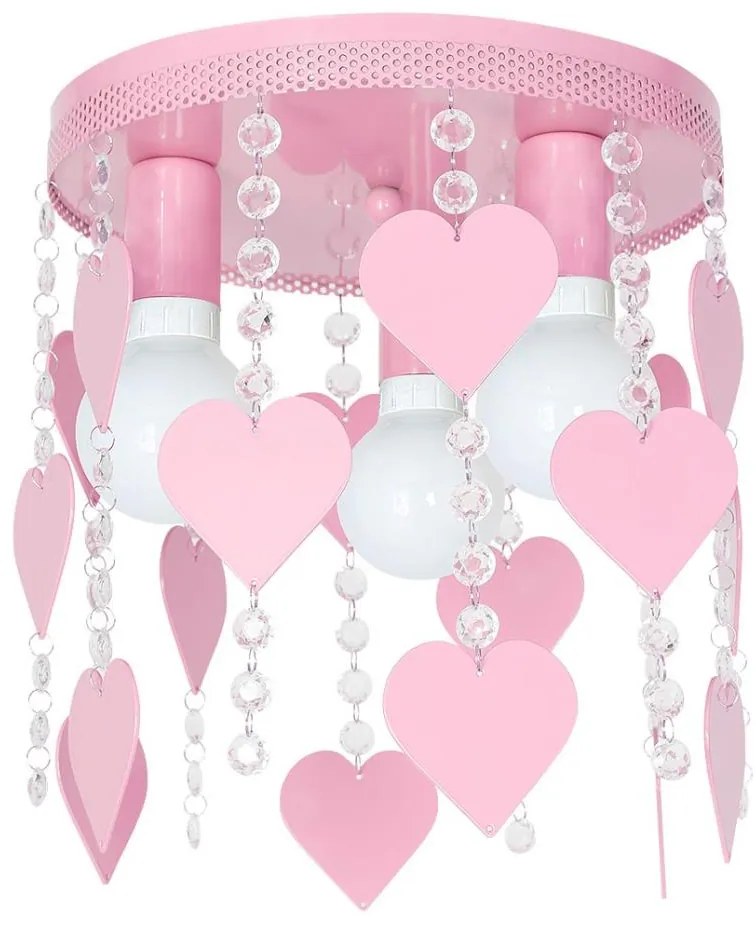 Lampa dziecięca ELZA hearts 3xE27/60W/230V