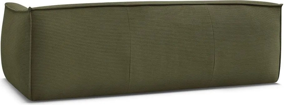 Zielona sztruksowa sofa 242 cm Giorgia – Bobochic Paris