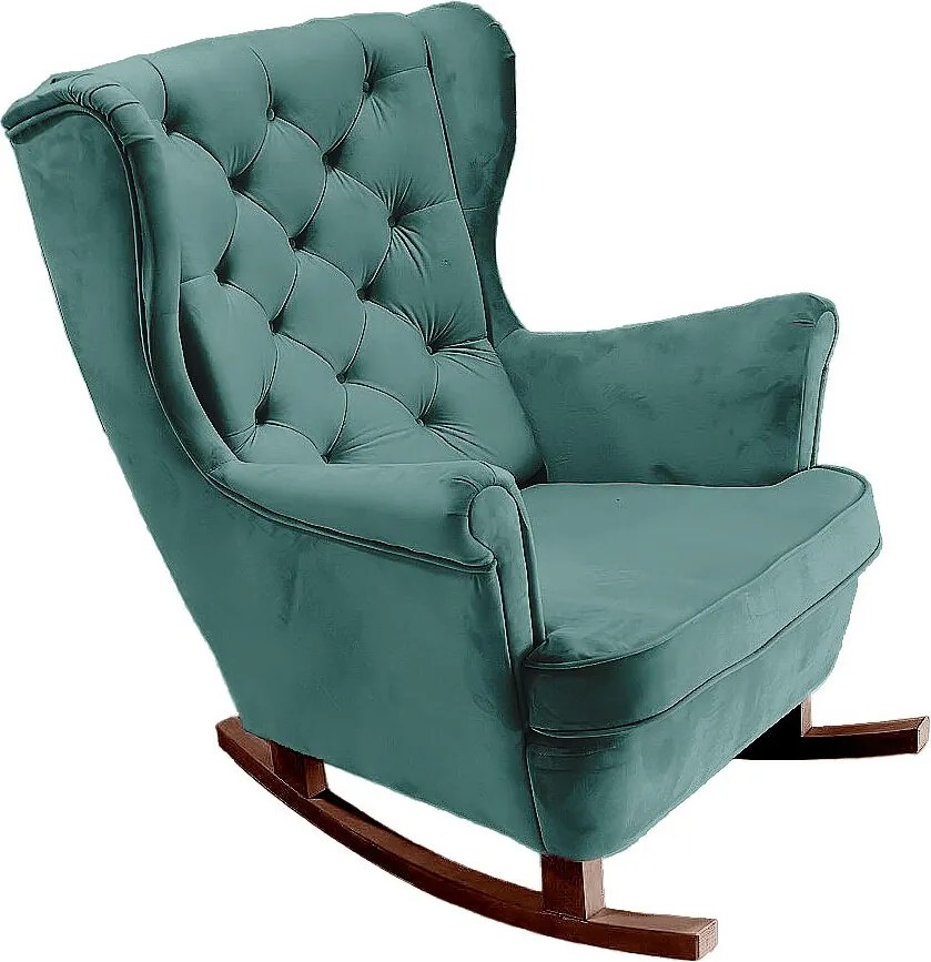 Fotel Relax z Tapicerowanym Siedzeniem i Podłokietnikami, Fotel TV 102x81x95cm Zielony_29854