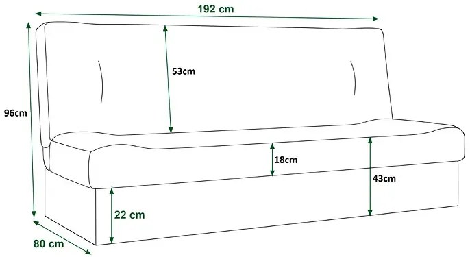 Szara rozkładana wersalka z motywem psa B6-H32