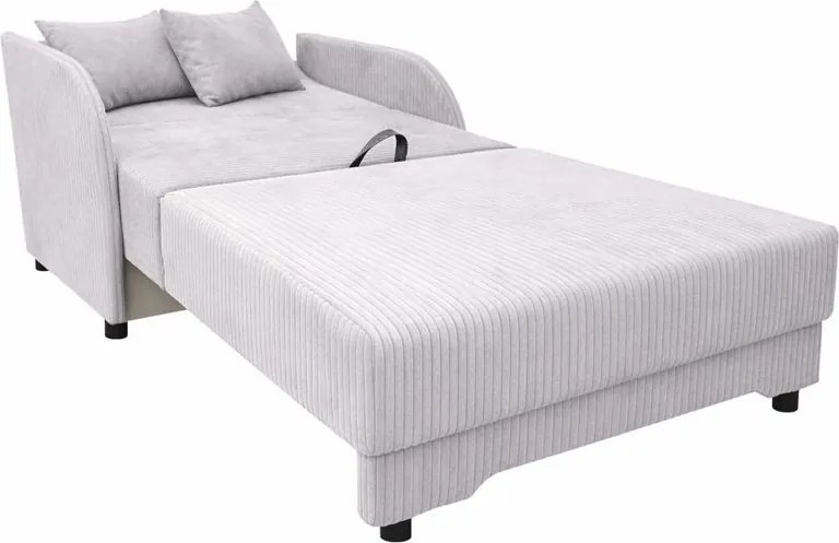 Masseno Sofa TIGO z funkcją spania i pojemnikiem na pościel, Rozkładana sofa - Beżowy, POSO 100