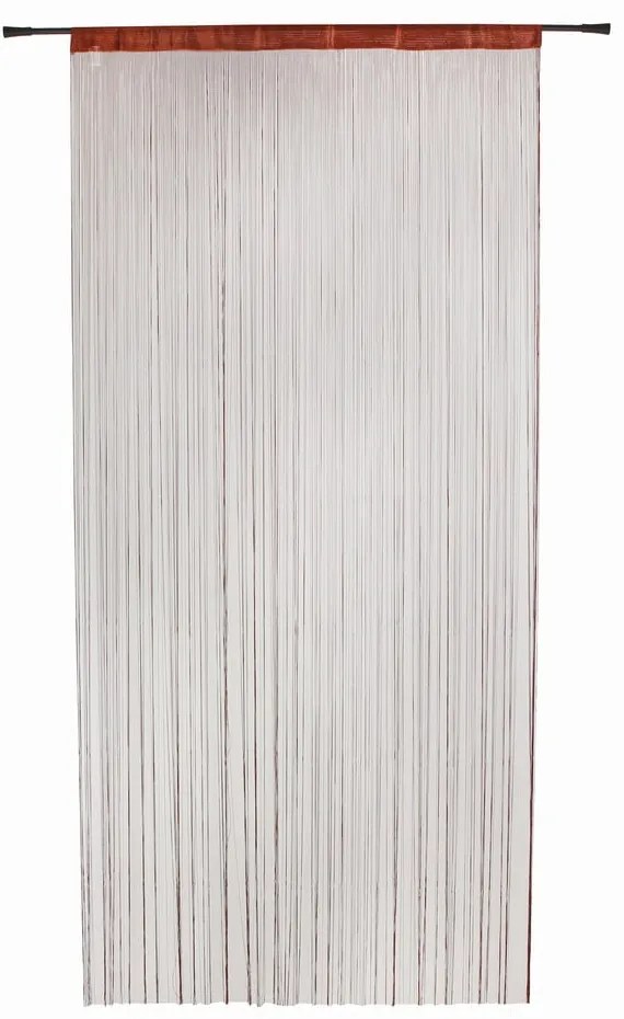 Brązowa zasłona na drzwi 100x200 cm String – Mendola Fabrics