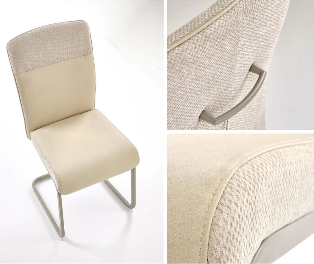 Krzesło do jadalni na kaszmirowej płozie K584 Halmar