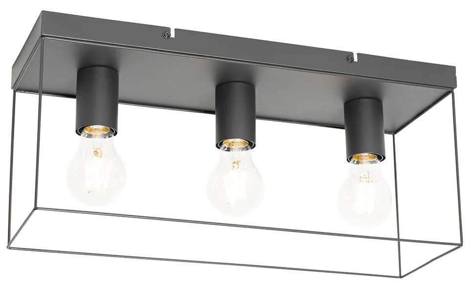 Minimalistyczna lampa sufitowa czarna 3-punktowa - Kodi Nowoczesny Oswietlenie wewnetrzne