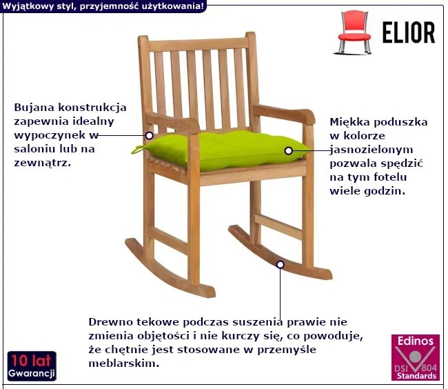 Bujany fotel z drewna tekowego H5-D82