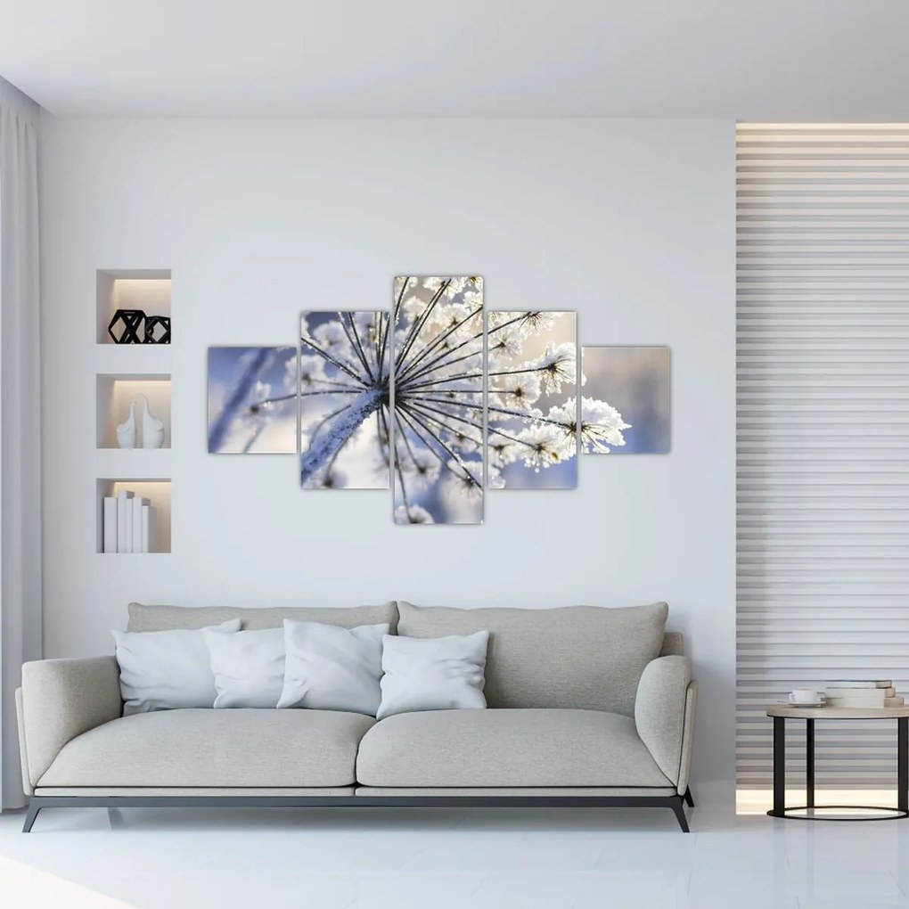 Obraz - Zamarznięty kwiat (125x70 cm)