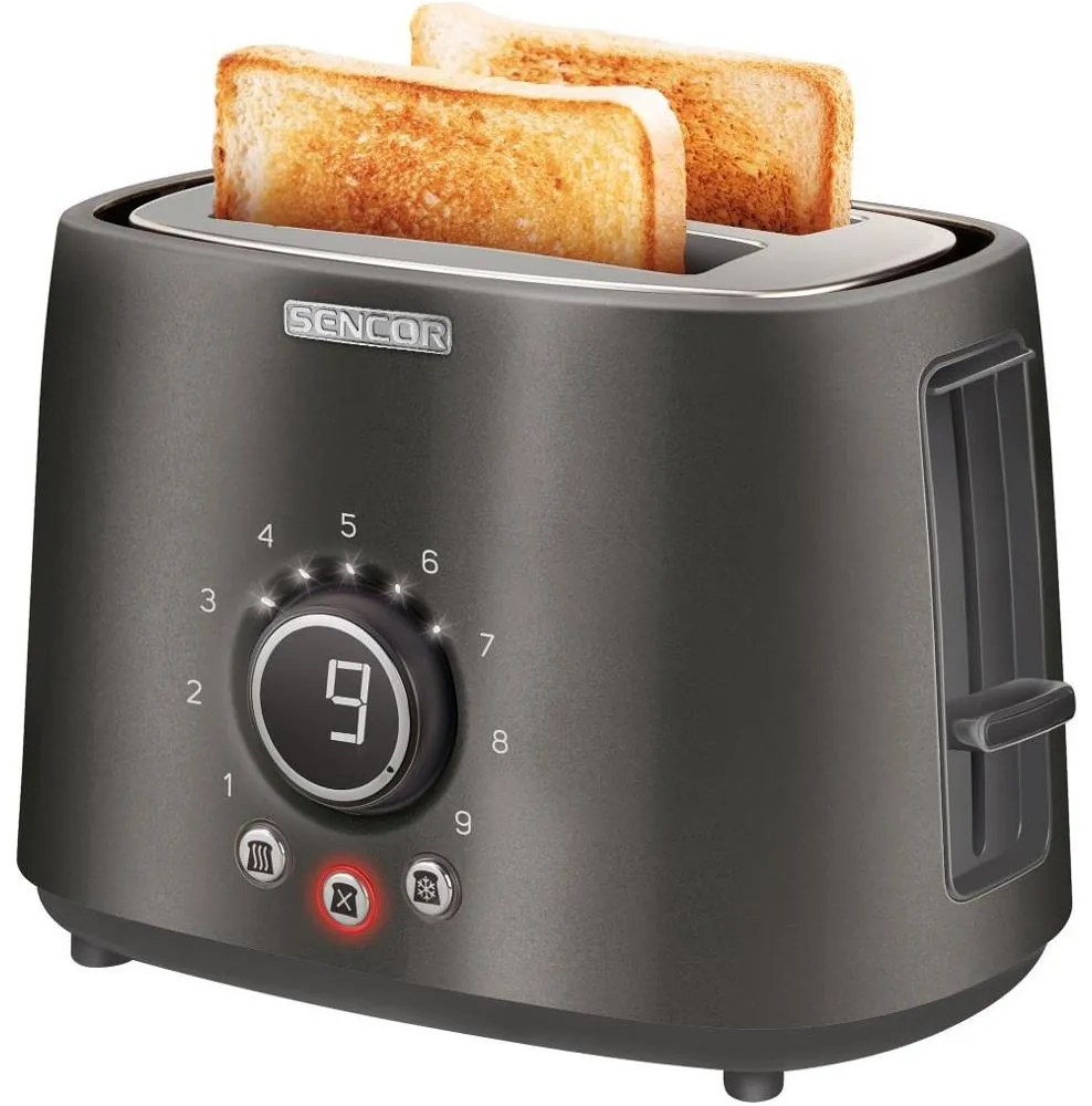 Sencor - Toster z dwoma otworami 1000 W/230 V antracyt