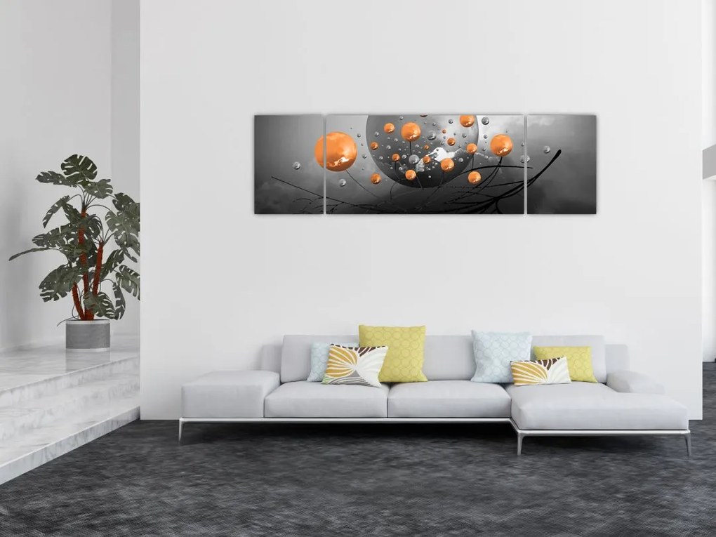 Obraz pomarańczowych kul (170x50 cm)