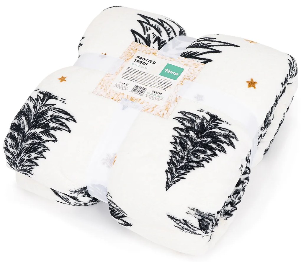 4Home Koc z barankiem Frosted Trees, 150 x 200 cm