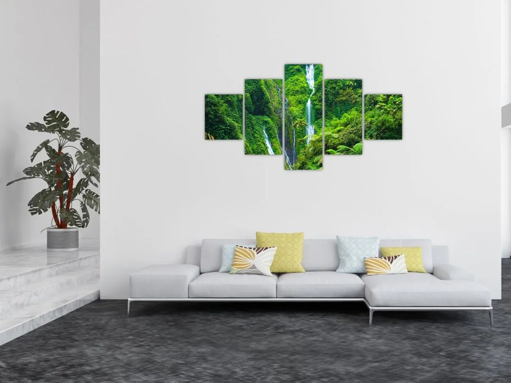 Obraz - Wodospady Madakaripura, Jawa Wschodnia, Indonezja (125x70 cm)