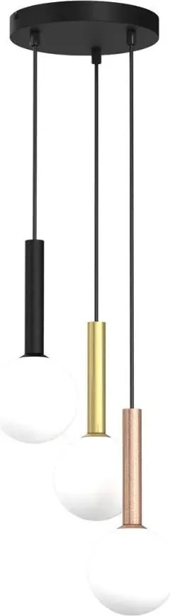 Potrójna czarna lampa wisząca - K566- G1-W62