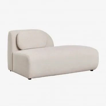 Moduł Prawy Szezlonga Do Modułowej Sofy Z Tkaniny Chenille Coquette Kremowo-beżowy Szenil - Sklum