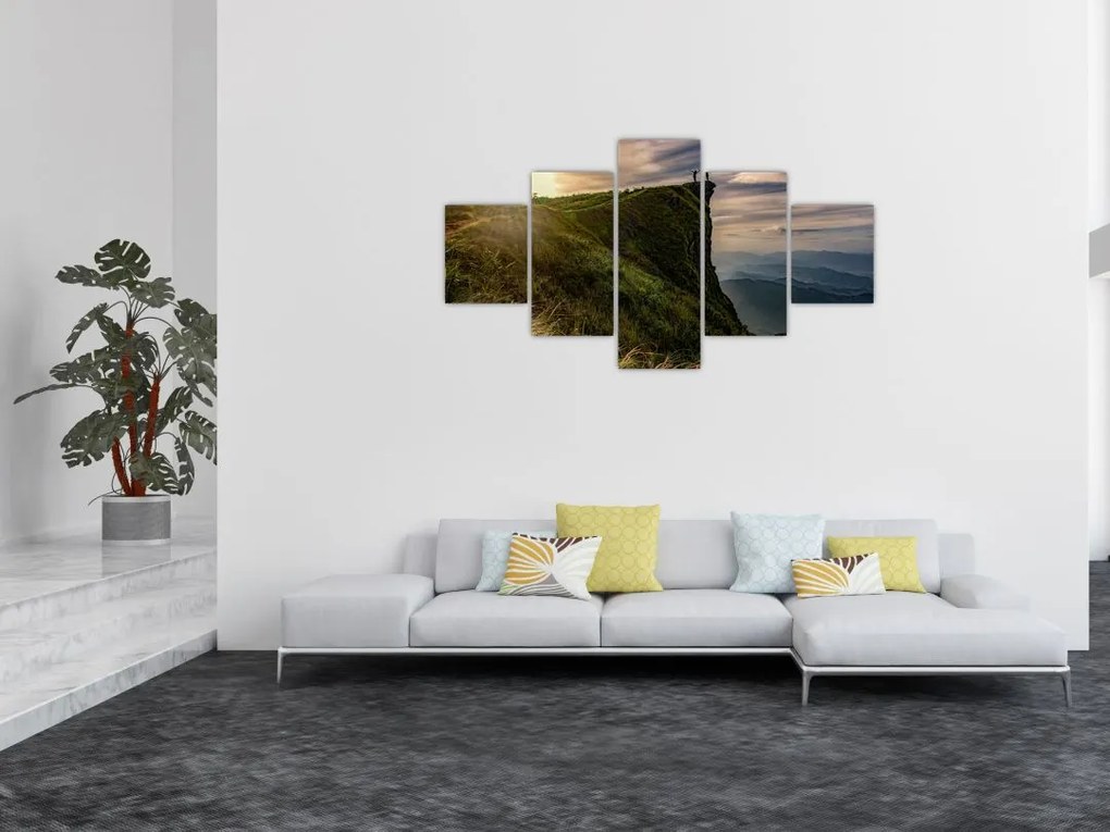 Obraz kobiet na klifie (125x70 cm)