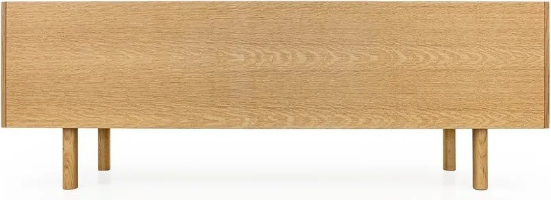 Czarno-naturalna szafka pod TV w dekorze dębu 175x60 cm Porto – Woodman