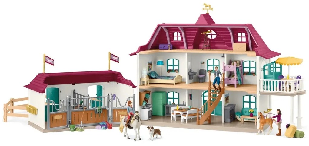 Schleich 42706 Wiejski dom i stajnia nad jeziorem