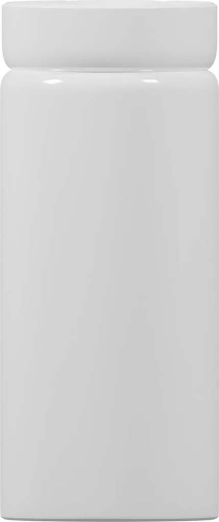 Massi Umywalka z konglomeratu wolnostojąca okrągła biała błyszcząca 85 x 40 cm RONA White GLOW bez przelewu