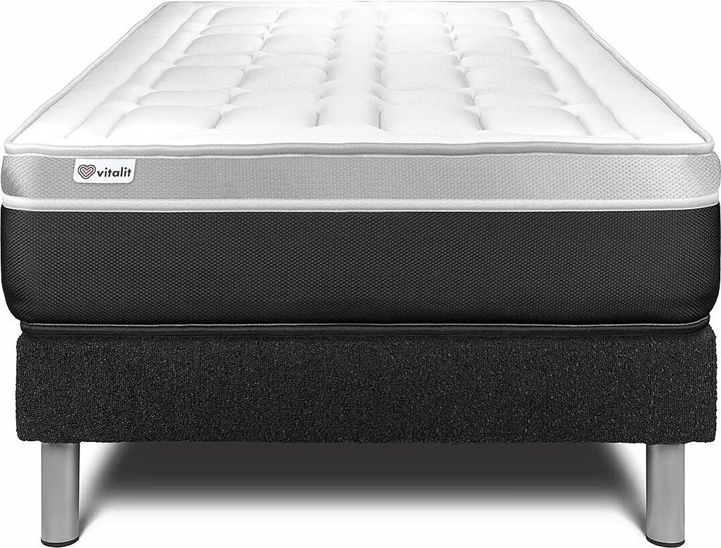 lózka z materacem VITAL SOFT 120 x 200 cm Rama lózka Czarny