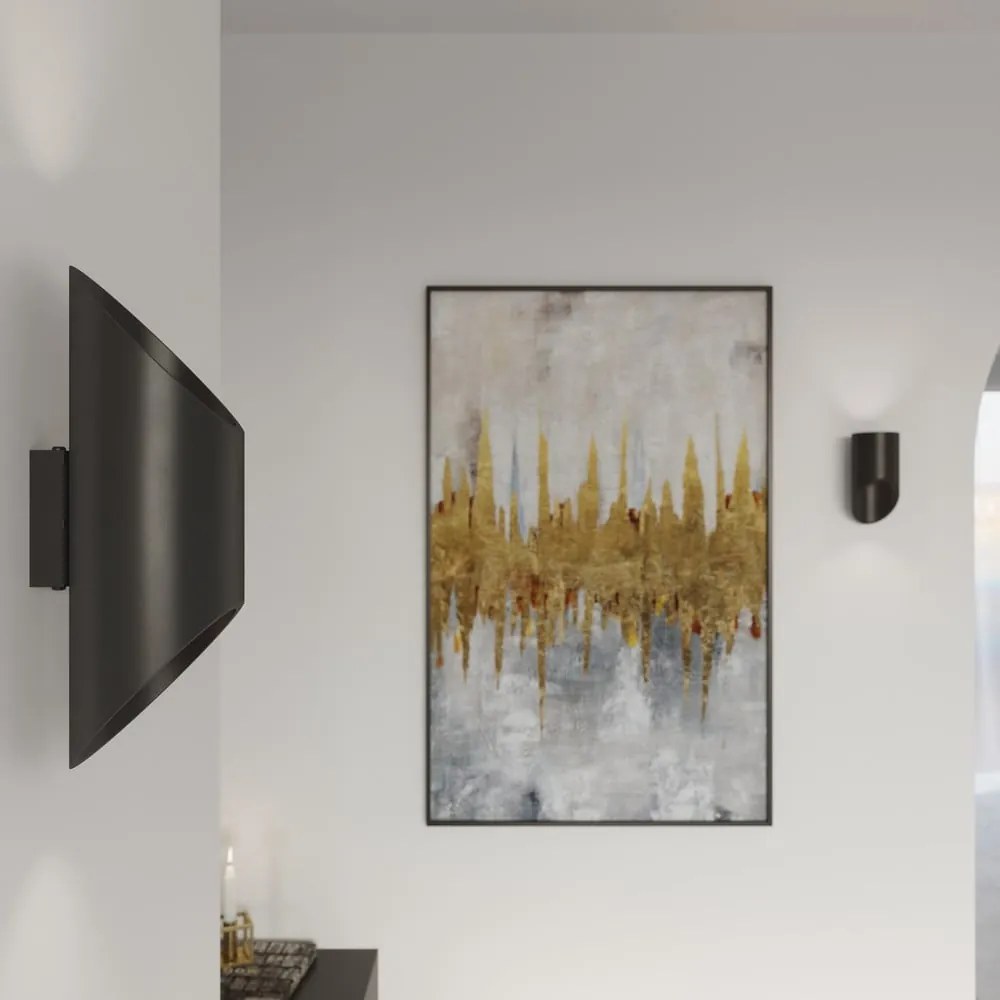 Czarny kinkiet Nice Lamps Nixon, długość 30 cm