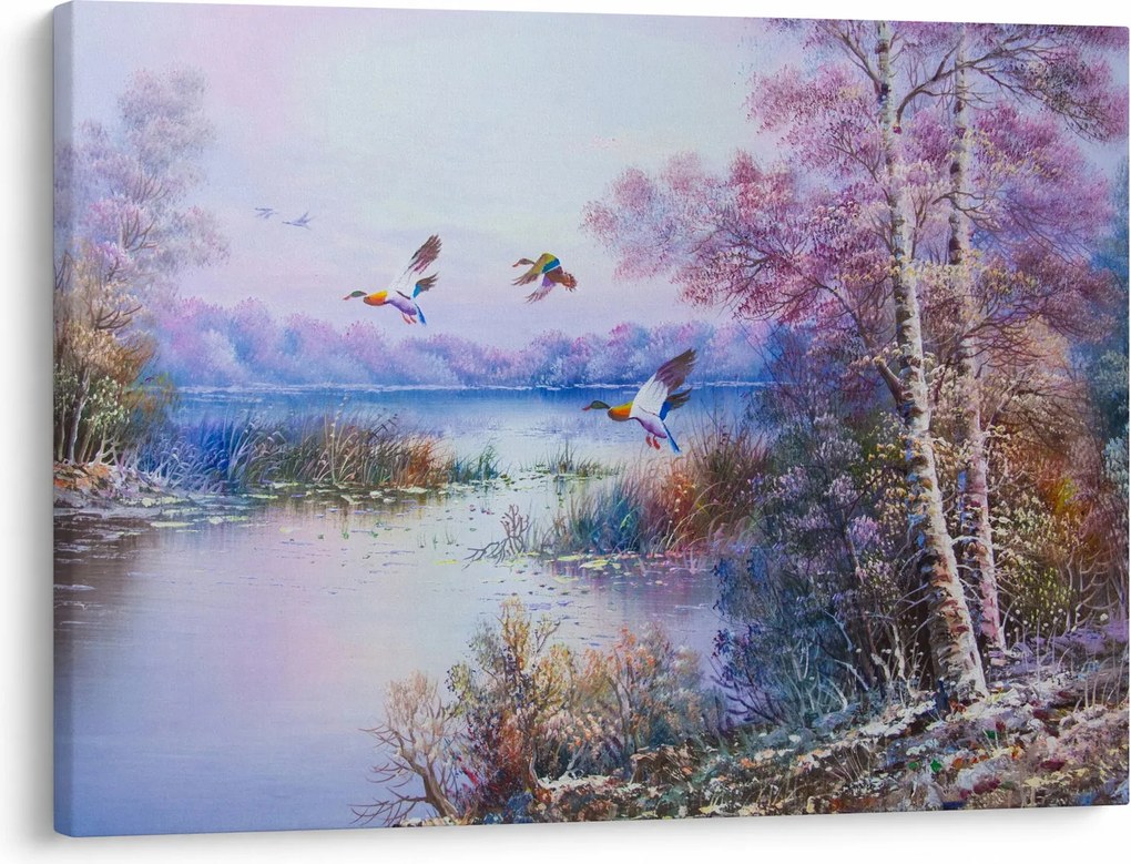 Obraz - Idzie jesień, obraz olejny (70x50 cm)