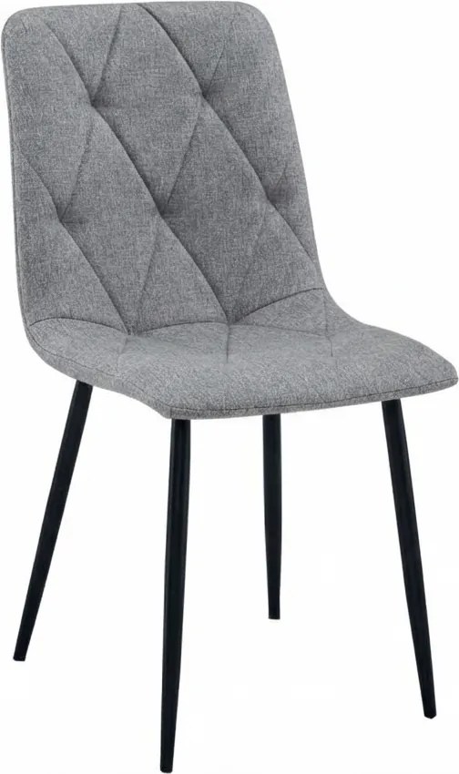 Szare krzesło LIBRA PLATINUM GREY z czarnymi nogami
