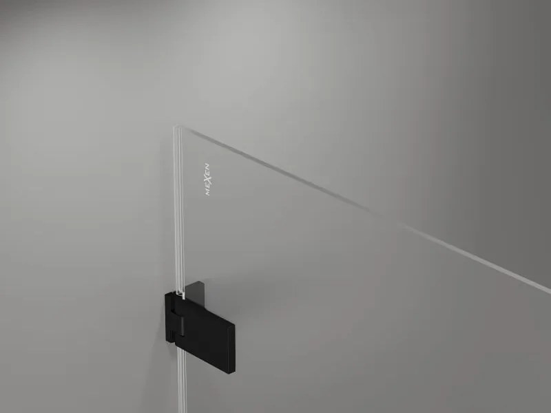 Mexen Lunar-F drzwi prysznicowe składane prawe 100 cm, transparent, czarne - 836-100-000-70-00-P