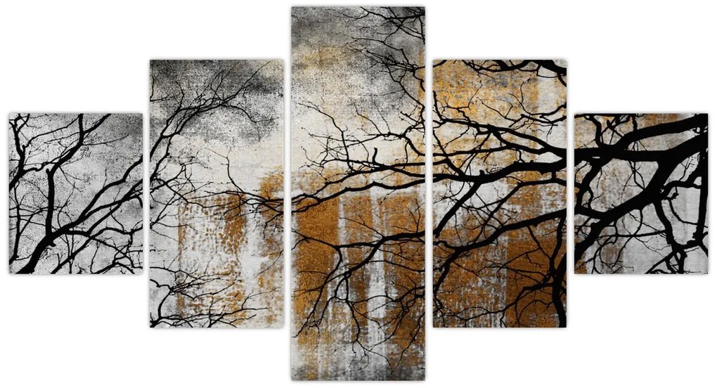 Obraz - Sylwetki drzew (125x70 cm)