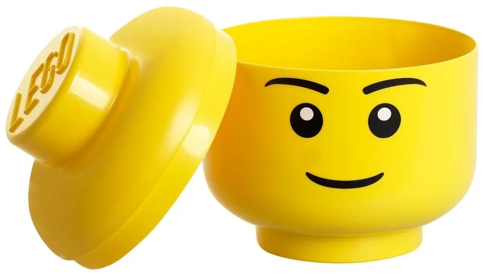 Duży pojemnik w kształcie głowy LEGO® Boy, Ø 24,2 cm