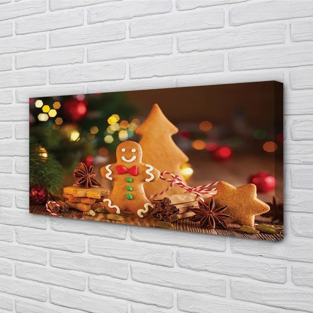 Obraz drukowany na płótnie Pierniki i Bombki