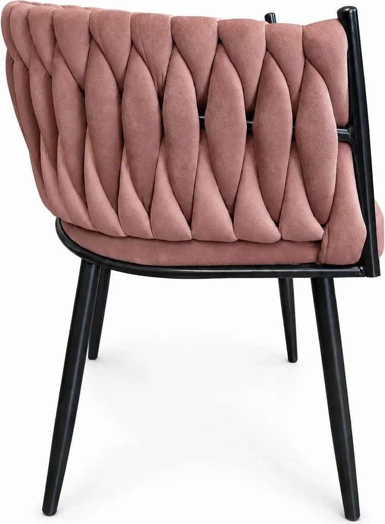 Krzesło ROSA plecione noga czarna MG58