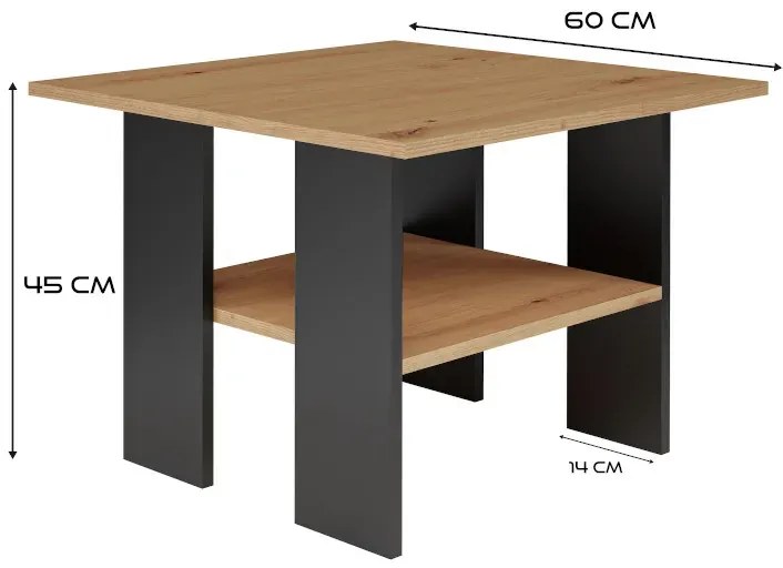 Stolik kawowy z półką K3-D66