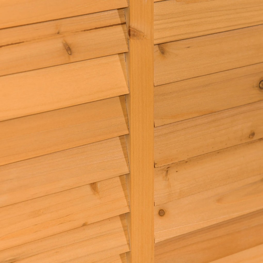 Skrzynia Ogrodowa Outsunny z Drewna Świerkowego – Odporna na Warunki Atmosferyczne, Wielofunkcyjna, Żółta