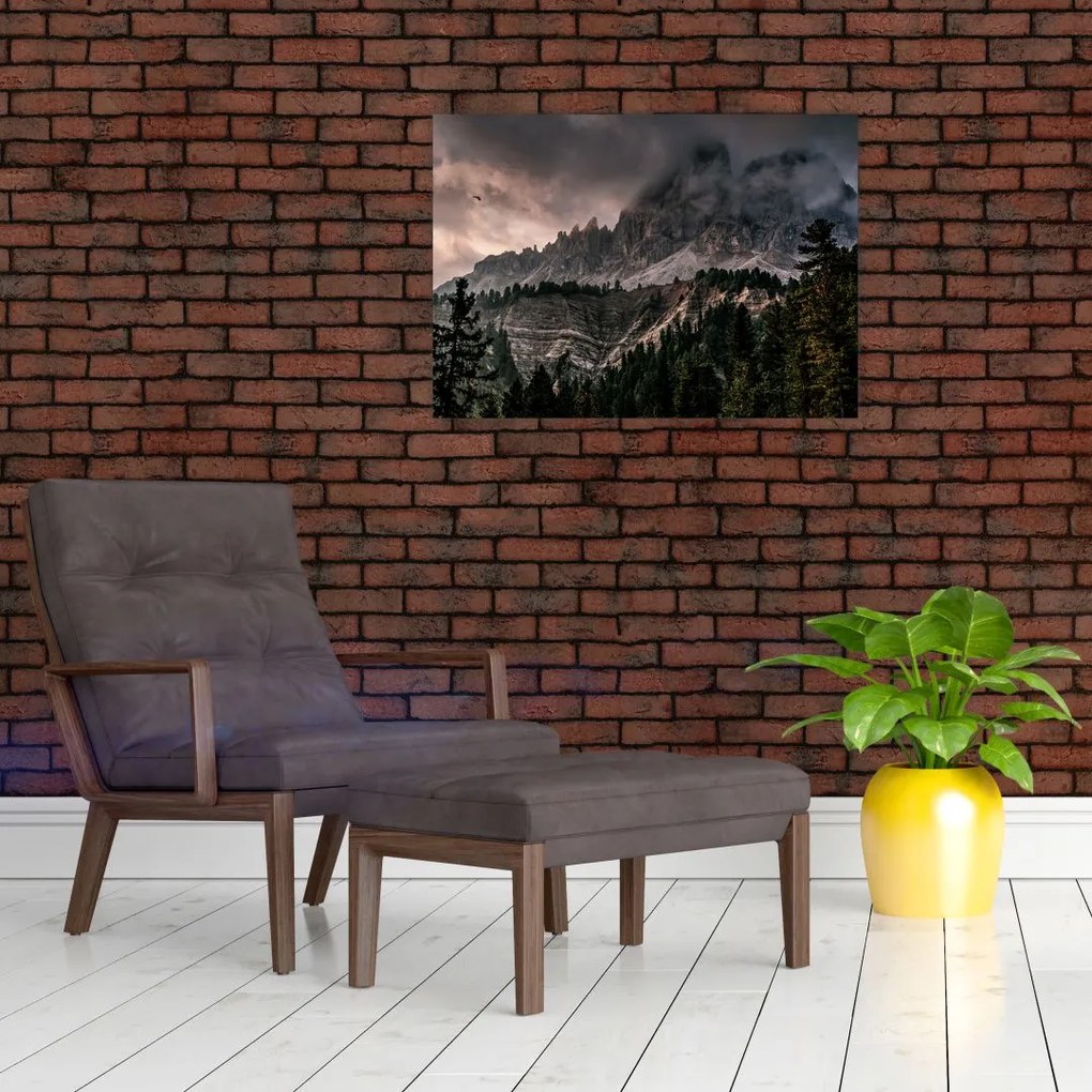Obraz na szkle Gór Skalistych (70x50 cm)