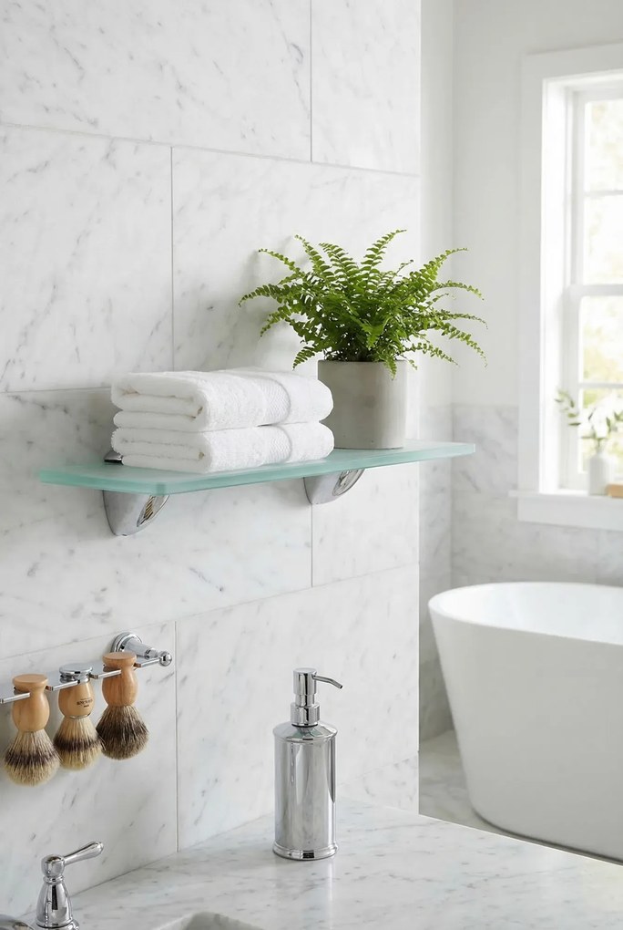 Wąska szklana półka 30x10 G1-T59