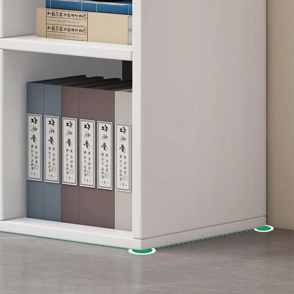 Biała biblioteczka z 4 przegrodami – 60 x 30 x 60 cm – nowoczesny design i wszechstronna funkcjonalność