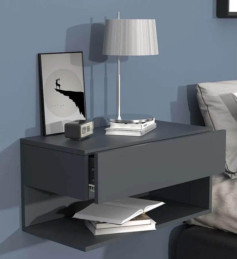 Drewniana ściana wisząca stolik nocny Usal XL 60cm