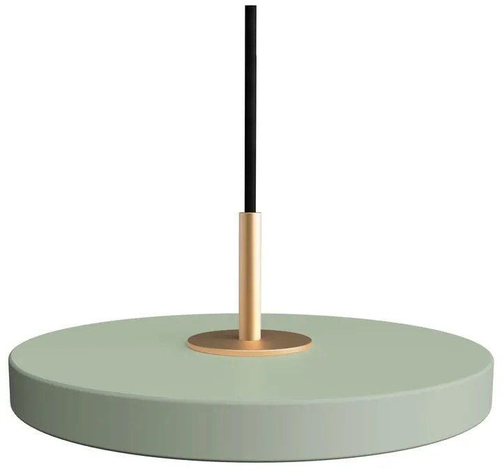 Jasnozielona lampa wisząca LED z metalowym kloszem ø 15 cm Asteria Micro – UMAGE