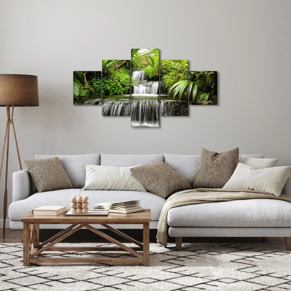 Obraz - Wodospad w lesie deszczowym (125x70 cm)