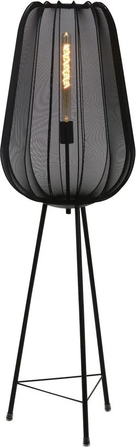 Czarna lampa stojąca (wysokość 132 cm) Plumeria – Light &amp; Living