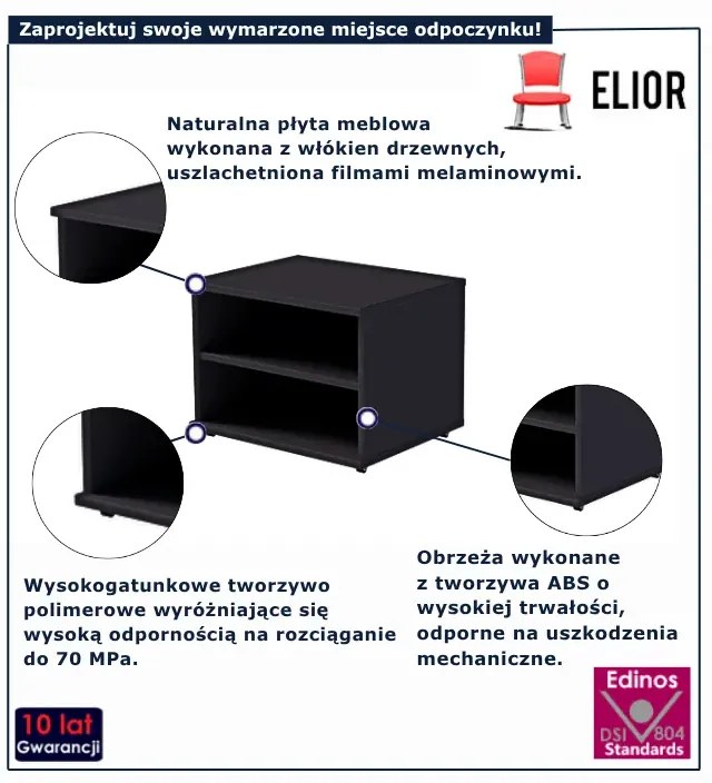 Modułowa szafka pod łóżko antracyt E3-K06