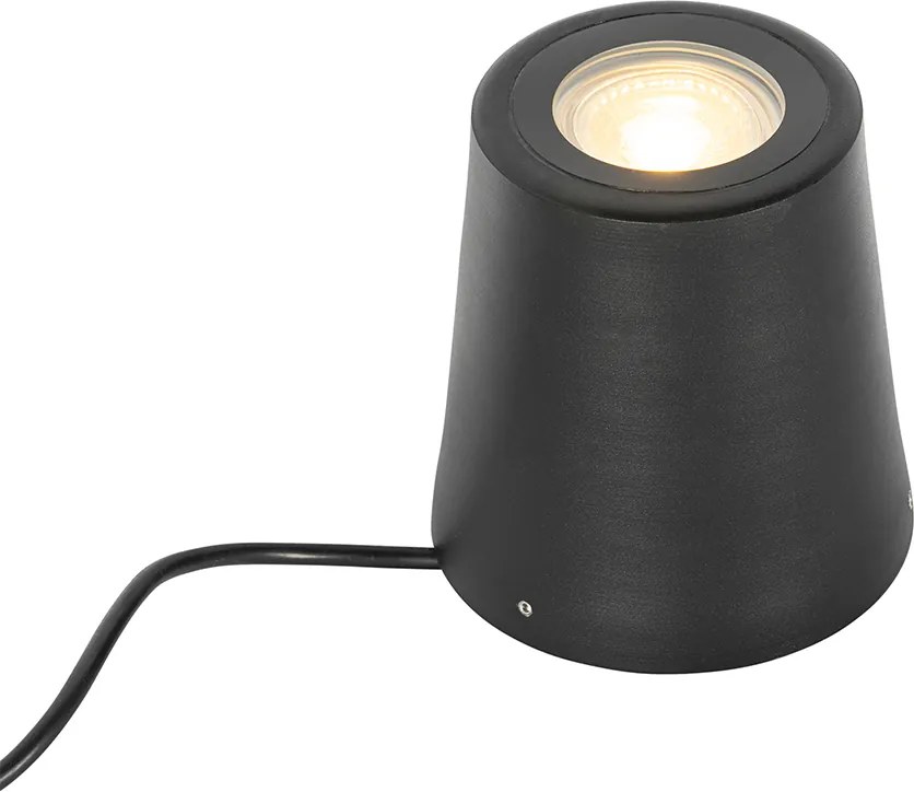 Nowoczesny reflektor ogrodowy czarny okrągły IP65 - Lennard