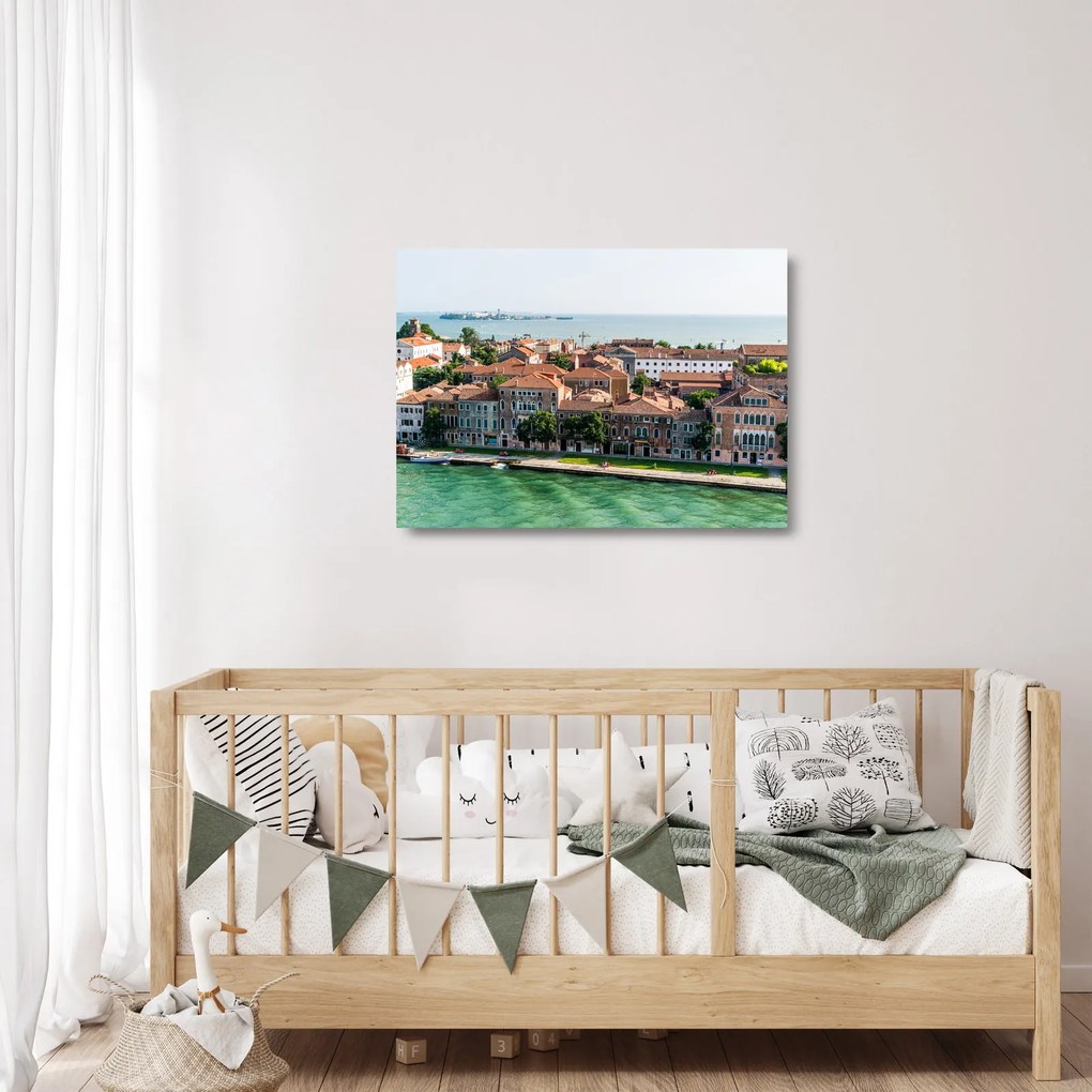 Obraz na szkle - Widok miasta z lotu ptaka (70x50 cm)