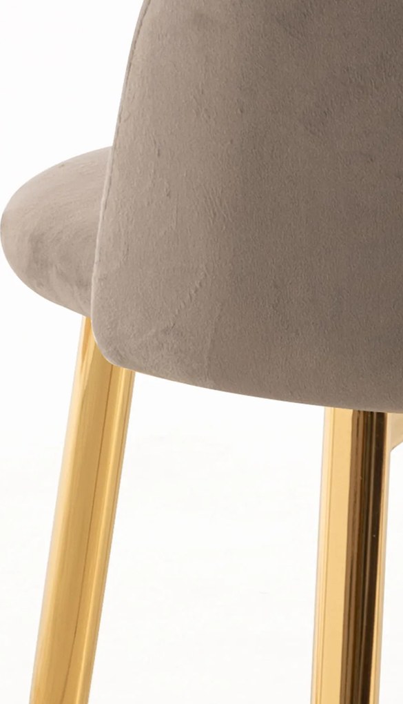 Zestaw 4 Krzese Vint Aksamitne Golden